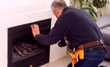 Insert set true beneath a mantel